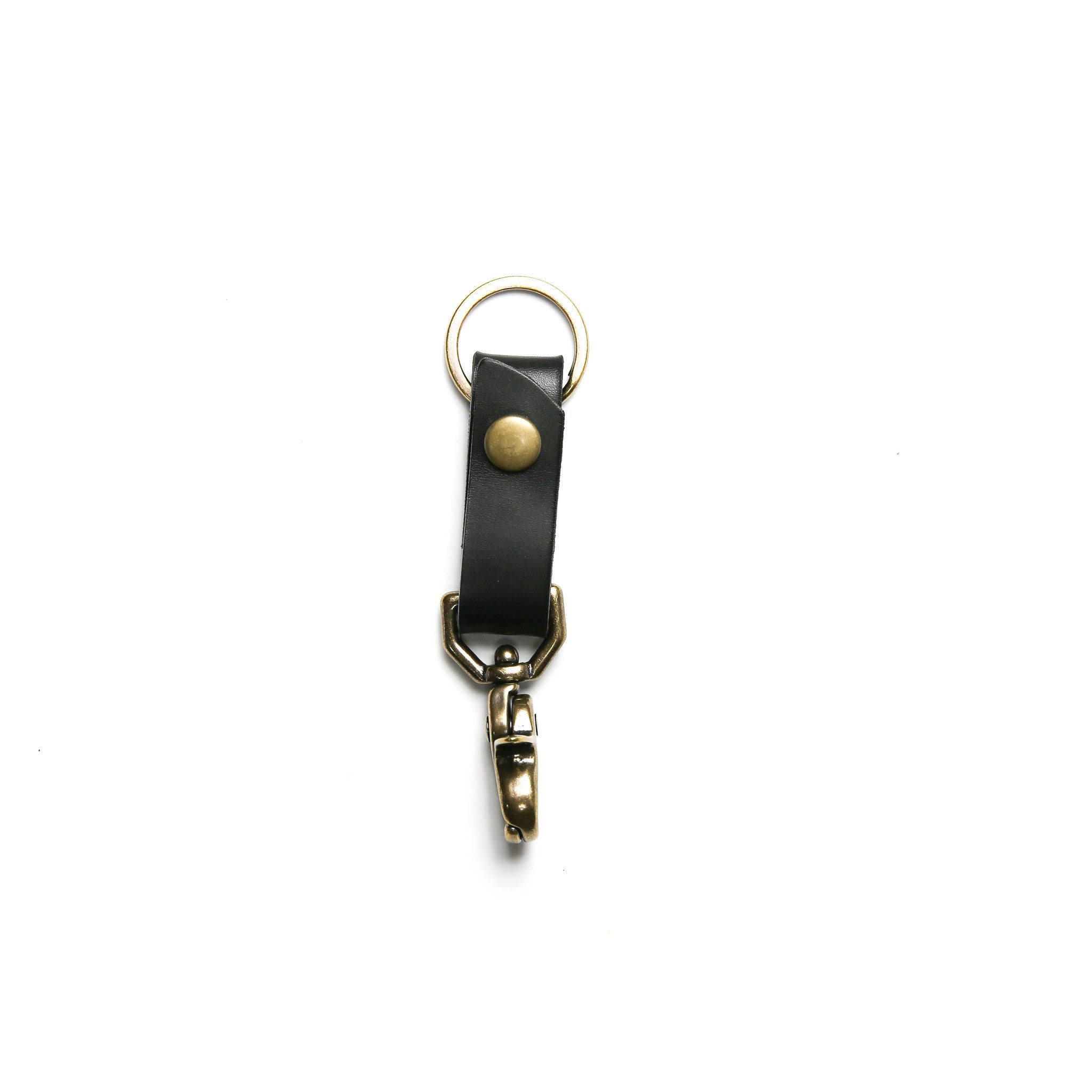 Leather key Clip - Black