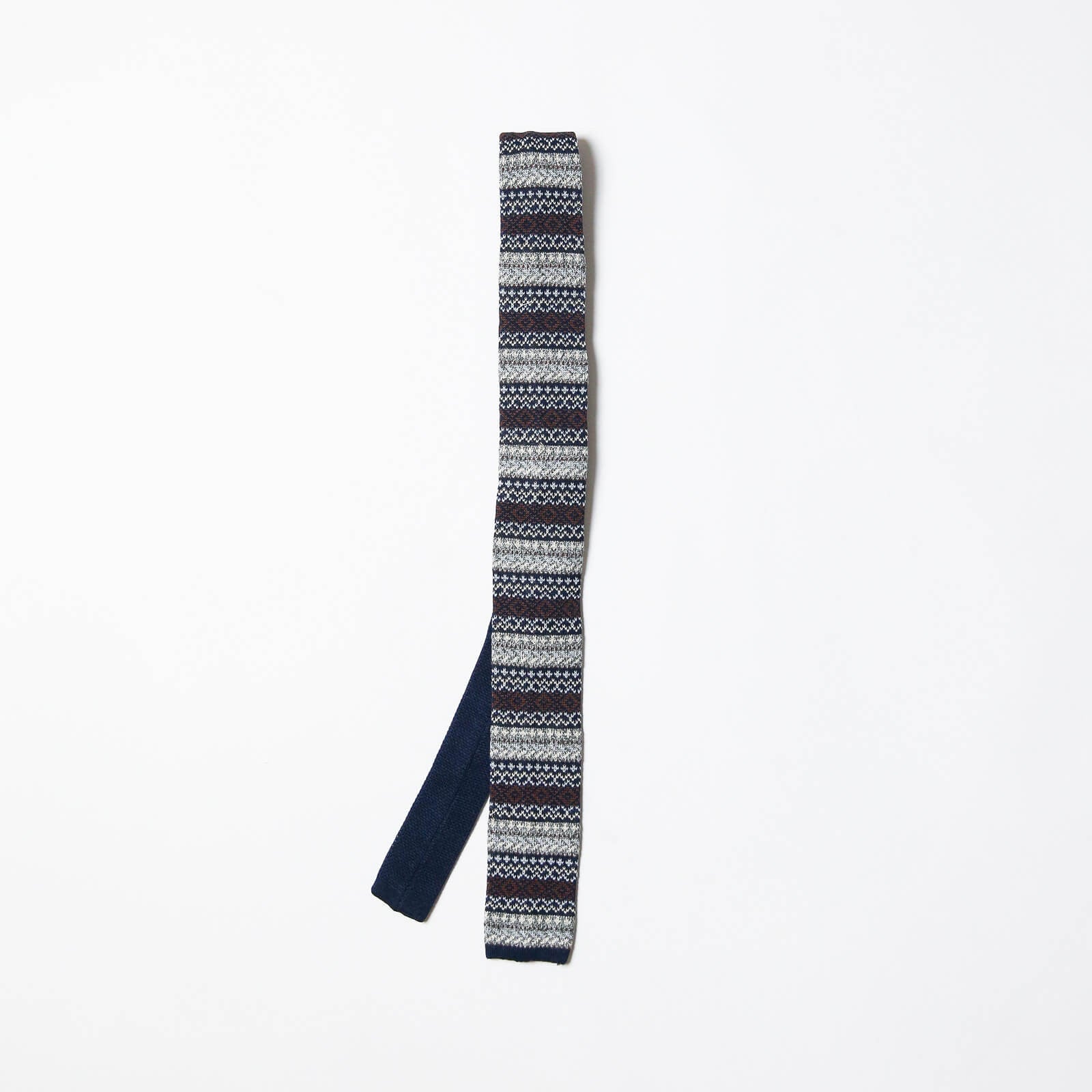Vassar Autumnal Knit Tie - Fair Isle